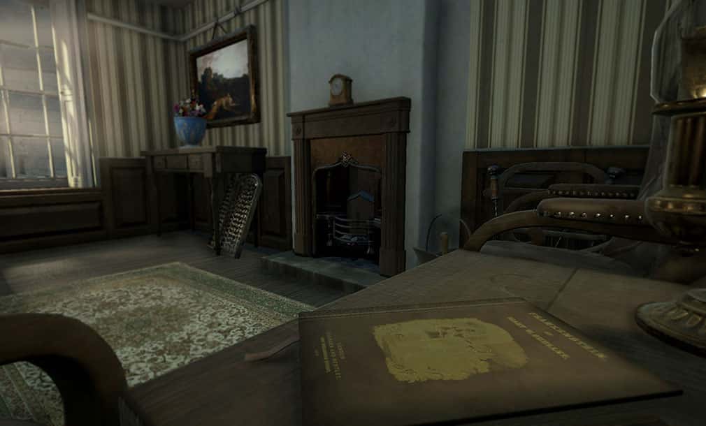 animated environment of a dark room