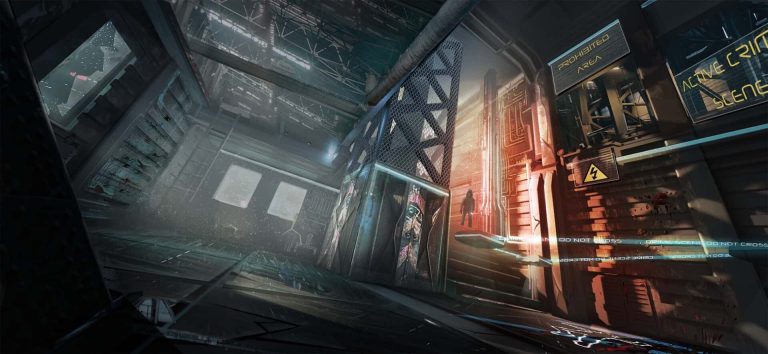 Crime scene BA (Hons) Games Art and Design graduate Lucy Zini