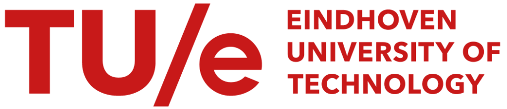 Logo of Eindhoven University of Technology. Large red letters "TU/e" on the left and "Eindhoven University of Technology" stacked in red text on the right, all on a light background.